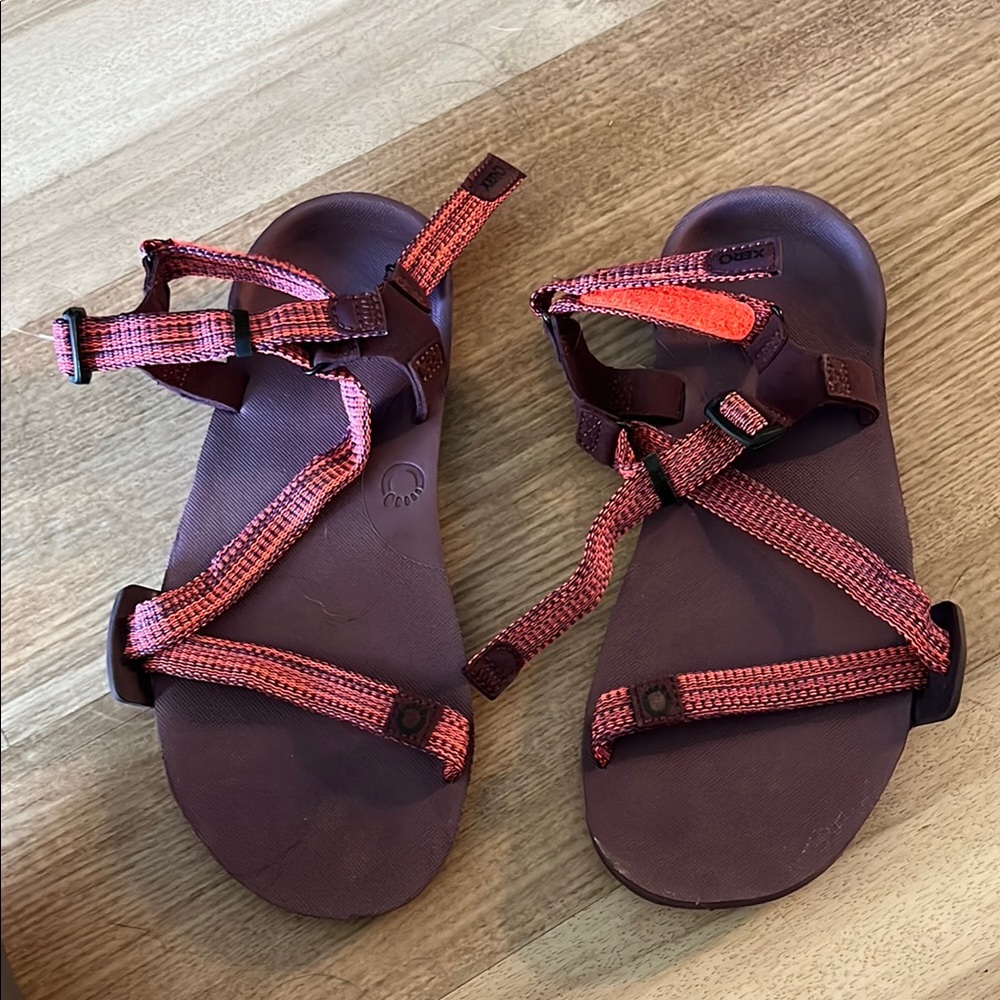 Purple and Red Strappy barefoot Sandals * NEW*